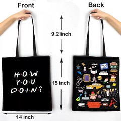Friends Canvas Tote Bag How You Doin Grocery Everyday