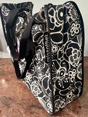 reisenthel Large Expandable ‘Shopper e3’ Tote Bag Black & White Floral, NWT