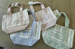 Trader Joe’s Mini Pastel Stripe Canvas Tote Bag Limited Edition 2026 (Set Of 4)