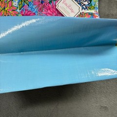 Lilly Pulitzer NWT Market Shopper Bag Reusable Grocery Tote Shoulder Pink Blue