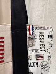 Trader Joe’s Customized Mini Tote Bling Flag Honor Military Respect Troops