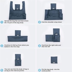 Foldable and Lightweight Black Reusable Bags – Perfect for Shopping & Gifts