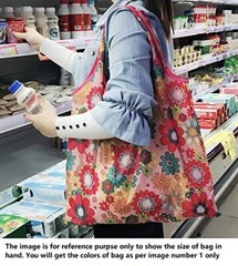 Designer Reusable and Foldable Shopping Bag-1 pcs
