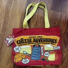 trader joes cheese tote bag, NWT