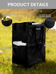 Medium Reusable Grocery Bag 4 Wheel Heavy Duty Rolling Shop Tote Folding Trolley