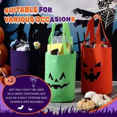 Sunnymove 6 Pack Halloween Trick or 9.4 x 5.9 inches, Purple,Orange,Green