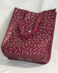 Lululemon Large Reusable Shopping Tote Bag w/ Nylon Handle – Burgundy – New