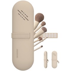 Travel Makeup Brush Holder,Make Up Organizer Bag Case,Cosmetic Walnut