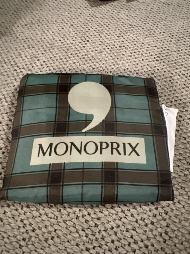 Monoprix Bag Paris Map Reusable Grocery Shopping Tote France Market