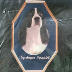 Springer Spaniel Dog Black Large Tote Bag 18×13 Shopping Beach Reusable Double