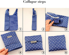 Cloth Tote Bags, Reusable, Foldable, Recycle for Shopping, Fits in Pocket, Eco F