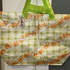 Le’ale’a Hawaiian Puakenikeni & Pikake Flowers Print Large Reusable Bag NEW
