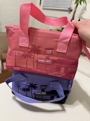Trader Joe’s Valentines Day Mini Insulated Tote Bag (Pink & Lavender )