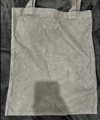 Rick Owen’s Gray Canvas Foldable Reusable Shopping Bag Solid Plain