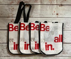 LOT/4 SMALL Lululemon Reusable Shopping Bags Be All In – White