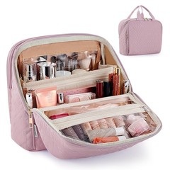 JOYYTUU Standing Makeup Bag, Large Capacity with Room for Dusty Purple