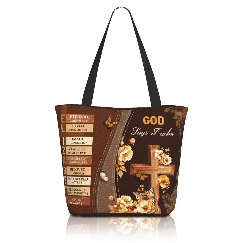 Bible Bags For Women Reusable Christian Tote Bag Zippered Inspirational Tote …