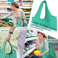 Colorful 10-Pack Reusable Grocery Bags – 50LBS Extra Large & Machine Washable