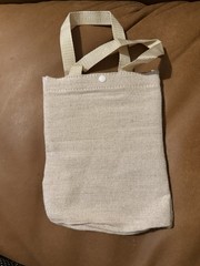 Whole Foods Market Mini Canvas Tote with Snap Closure 8 1/2” X 6 3/4”