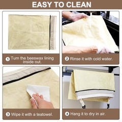 FONDFRAMORY Beeswax Bread Bags for Sourdough, 17 inches x 13 inches, Beige