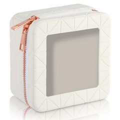 Silicone Clear Makeup Bag, Soft Portable Small Travel Cosmetic Bag for White