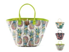 H&H Plastic And Straw Bag, Assorted, 20X30Cm