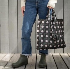 IKEA SKYNKE 3 pack shopping Bag Black Dot Pattern 17¾ × 14¼” 805.345.98 New