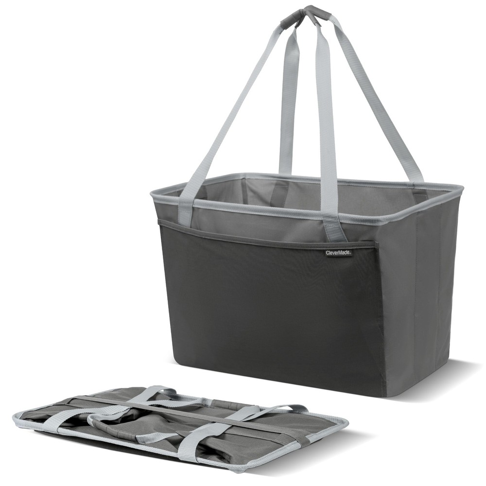 EcoBasket Collapsible Reusable Grocery Tote Basket Foldable Shopping Bag
