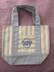 Trader Joe’s Mini Pastel Striped Canvas Tote Bag 2026 Limited Edition Set Of 4