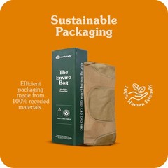 Large Reusable Shoulder Grocery Bag – Durable Washable Paper Tote 6″x16″x15″