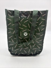 Lululemon Limited Edition Seasonal Reusable Shopping Bag Green Logo 11x9x4.#87