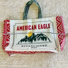 American Eagle Shopping Bag Mountains 20″ Recycled Plastic Bottles Reuseable