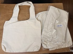 Set of 4 Blank Canvas Tote Bags – 1 Open + 3 Sealed – DIY Arts Crafts