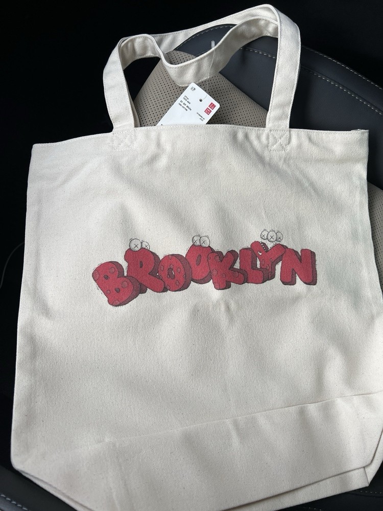 KAWS x UNIQLO BROOKLYN Large Tote Bag – Williamsburg Exclusive NEW IN HAND!