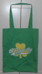 OLD NAVY GREEN “ST. PATRICKS DAY OLD NAVY” COTTON TOTE BAG – ONE SIZE
