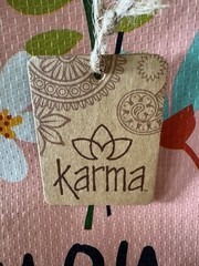 Karma Gifts Large Recycled Plastic Floral Tote Bag, New with Tag