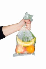 4-pack Compostable Food Bags, 350 Roll , Total 1400. 15x20inch White