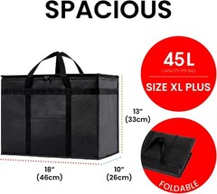 Heavy Duty Grocery Cooler Tote, 15L Capacity