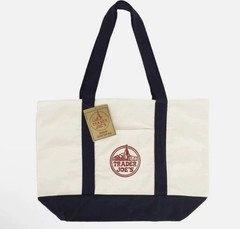 Trader Joe’s Canvas Tote Shopping Bag – LARGE CLASSIC NAVY – NEW with TAGS