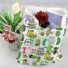 Pickles Gift Funny Dill Pickle Gift Vegetarian Gift Pickle Lovers Tote Bag Pi…