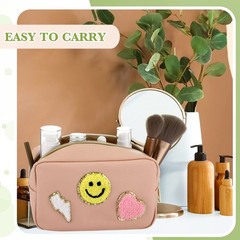 Sanwuta 4 Pcs Hair Face Skin Travel Bag Set Beige, Khaki, Pink, Nude Pink