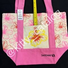 Safeway Exclusive: Hawaii Inspired Pink Hibiscus Mini Canvas Tote Bag