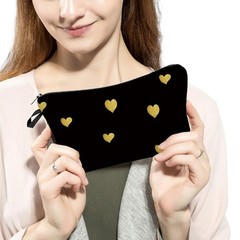 Livel lhood Golden Heart Gift Love Makeup Bag Cute Organizer Storage 303-16