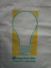 VTG 90s General Electric “Energy Choice Light Bulbs” 12×19″ Canvas Tote Bag