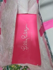Lilly Pulitzer Reusable Tote Shopping Bag 15” X 11” X 7 Palm Beach Breakers Pink