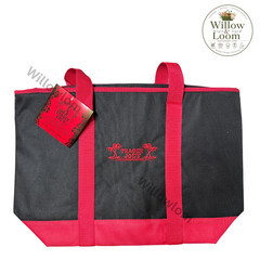 Trader Joe’s Cooler Tote Bag Insulated Shopper Black Red Reusable Extra Large