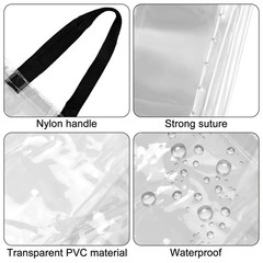 12 Pack Clear Tote Bag Stadium Approved Plastic Tote Bag Transparent PVC Shou…