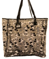 Disney Mickey Mouse Black XL TRANSPARENT Reusable Beach Tote/Shopping/Gift Bag🆕