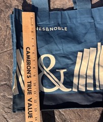 Barnes & Noble Canvas Teal Tote Book Shopper Bag 14” Cotton Reusable NWT