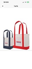 JAPAN Costco Wholesale Reusable Shopping CANVAS TOTE BAGS 2-Pack Large + Mini